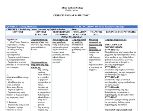 curriculum guide in filipino grade 7-10